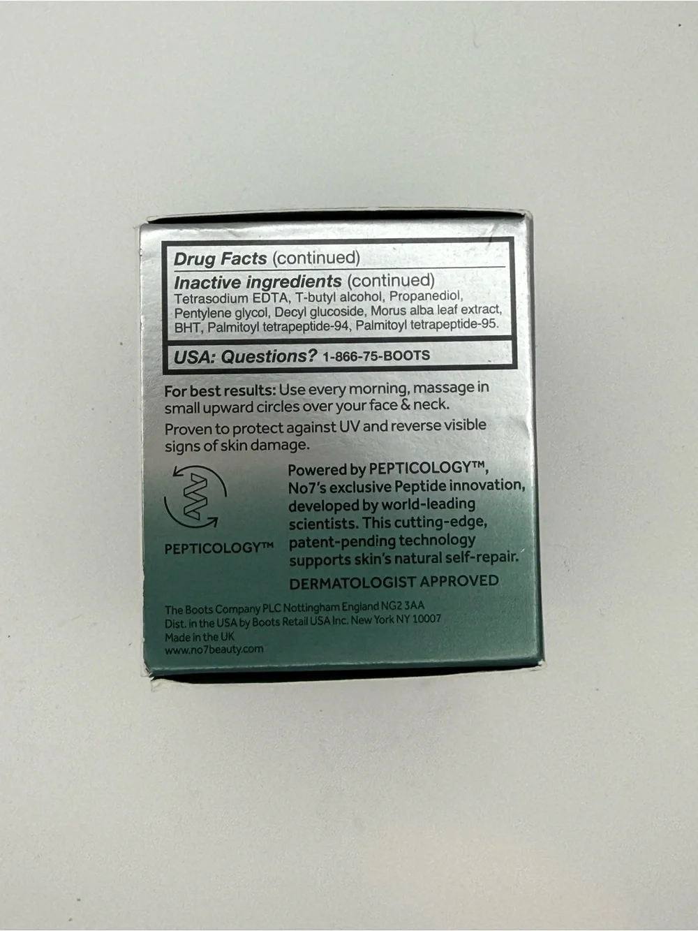 No7 Future Renew Damage Reversal Day Cream SPF 25 1.69oz Sensitive Skin
